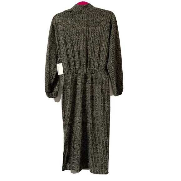 FLORET STUDIOS Sweater Dress Midi Ribbed Cutout Back Long Sleeve S SMALL NWT - Picture 10 of 13